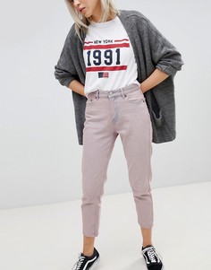 Укороченные джинсы в винтажном стиле Pull&amp;Bear - Розовый Pull&Bear