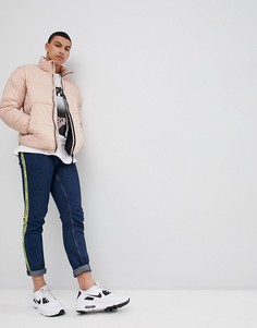 Розовая дутая куртка Pull&amp;Bear - Розовый Pull&Bear