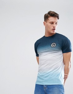 Обтягивающая футболка в выцветшую крапинку Hype - Синий