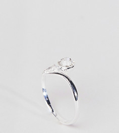 Серебряное кольцо с гравировкой и камнем ASOS DESIGN - Серебряный