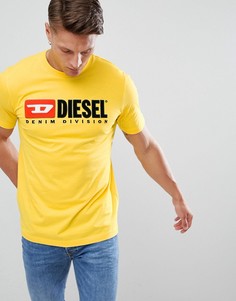 Желтая футболка с логотипом Diesel T-Just-Division Industry - Желтый