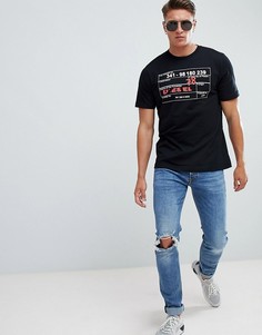 Черная футболка с логотипом Diesel T-Just-W2 Scratch - Черный
