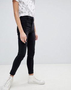 Джинсы скинни с завышенной талией Pull&amp;Bear - Черный Pull&Bear