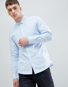 Голубая оксфордская рубашка классического кроя Pull&amp;Bear - Синий Pull&Bear