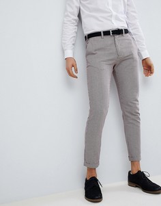 Брюки скинни в клетку Pull&amp;Bear Tailored - Бежевый Pull&Bear