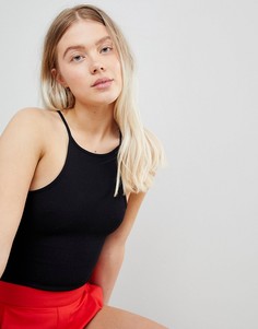 Черное боди в рубчик Pull&amp;Bear - Черный Pull&Bear