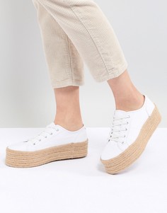 Белые кроссовки на платформе Pull&amp;Bear - Белый Pull&Bear