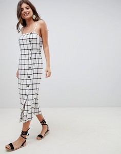 Сарафан на пуговицах в монохромную клетку ASOS DESIGN - Мульти