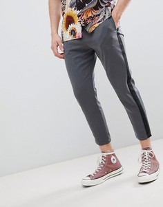 Серые брюки с полосками по бокам Pull&amp;Bear - Серый Pull&Bear