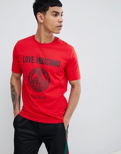 Красная футболка с логотипом Love Moschino - Красный