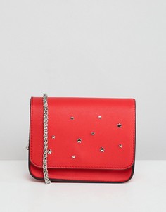 Красная сумка через плечо с заклепками Pull&amp;Bear - Красный Pull&Bear
