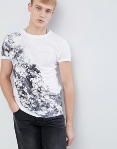 Белая футболка с цветочным принтом River Island - Белый