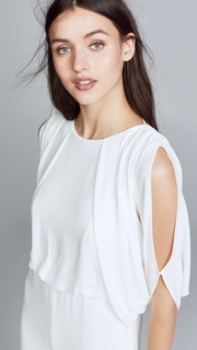 Halston Heritage Cold Shoulder Jumpsuit