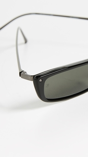 Linda Farrow Luxe Narrow Rectangular Sunglasses