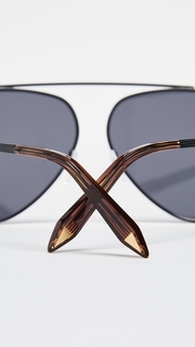 Victoria Beckham Single Bridge Aviator Sunglasses