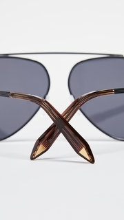 Victoria Beckham Single Bridge Aviator Sunglasses