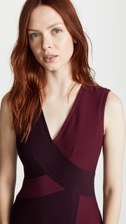 Yigal Azrouel Two Tone Mechanical Stretch Dress