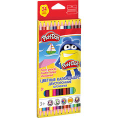 Двусторонние цветные карандаши Darpeje "Play-Doh", 24 цвета