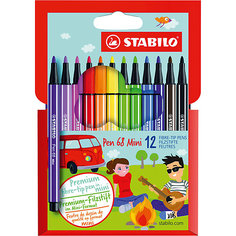 Фломастеры Stabilo "Pen mini", 12 цветов