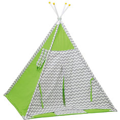 Палатка-вигвам детская Polini Зигзаг, зеленая