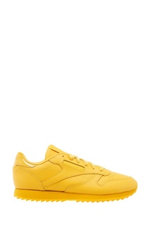 Желтые кожаные кроссовки Reebok