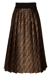 Расклешенная юбка с монограммами Fendi