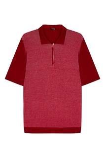 Бордовое поло из хлопка Kiton