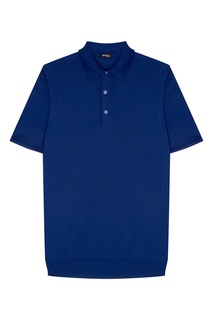 Синее хлопковое поло Kiton