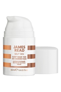 Ночная маска для лица уход и загар темная SLEEP MASK TAN GO DARKER FACE, 50 ml James Read