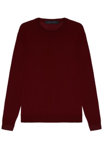 Бордовый шерстяной джемпер Kiton