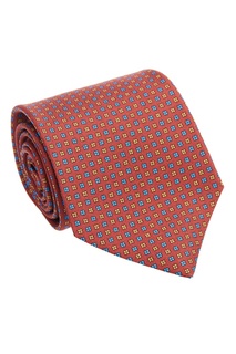 Шелковый галстук с мелким узором Kiton