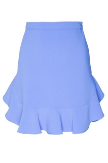 Голубая юбка с воланом Miu Miu