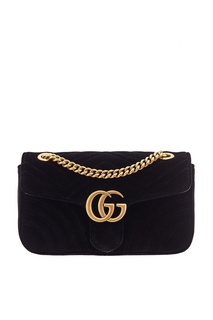 Стеганая бархатная сумка GG Marmont velvet Gucci