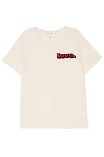 Хлопковая футболка с принтом и аппликацией Marc Jacobs