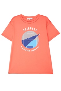 Оранжевая футболка с принтом Terekhov Girl Russian Essentials