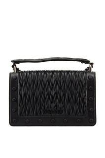 Черная кожаная сумка на цепочке Miu Miu