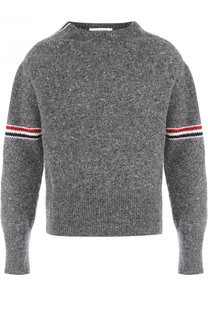 Шерстяной свитер с контрастной отделкой Thom Browne