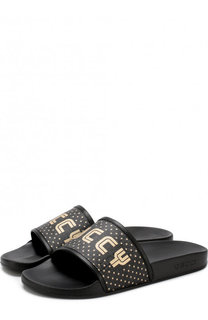 Резиновые шлепанцы с логотипом бренда Gucci