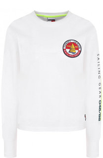 Хлопковый пуловер с логотипом бренда Tommy Hilfiger