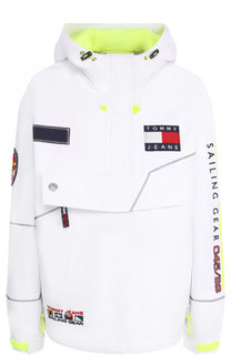 Куртка с капюшоном и логотипом бренда Tommy Hilfiger