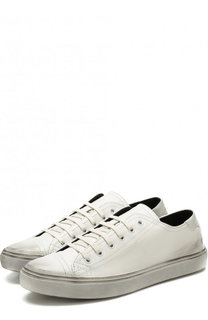 Кожаные кеды Bedford на шнуровке Saint Laurent