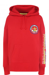 Хлопковый пуловер с капюшоном и логотипом бренда Tommy Hilfiger