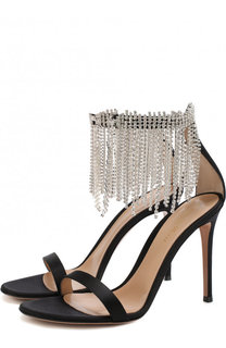 Текстильные босоножки Jasmine на шпильке Gianvito Rossi