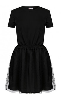 Приталенное мини-платье из хлопка REDVALENTINO