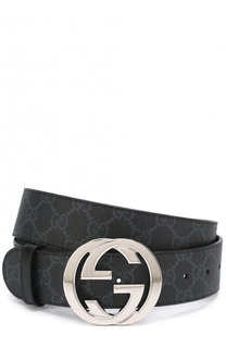 Ремень GG Supreme с фигурной пряжкой Gucci