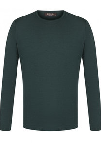 Футболка с длинными рукавами из смеси шелка и хлопка Loro Piana