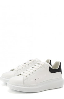 Кожаные кеды на толстой подошве Alexander McQueen