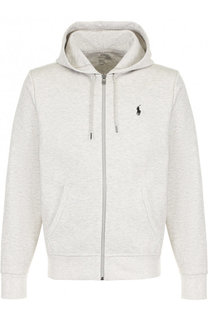 Хлопковая толстовка на молнии с капюшоном Polo Ralph Lauren