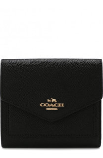 Портмоне из зерненой кожи с логотипом бренда Coach