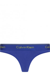 Хлопковые стринги с логотипом бренда Calvin Klein Underwear